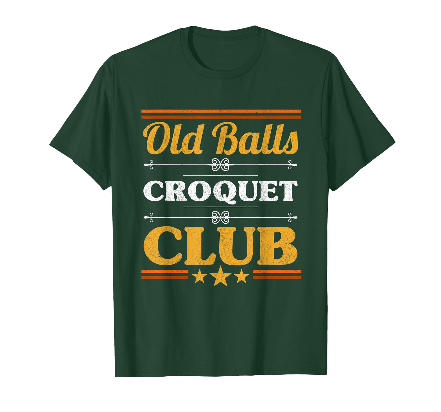 Old Balls Croquet Club Mallet Wickets Enthusiast Lawn Game T-Shirt