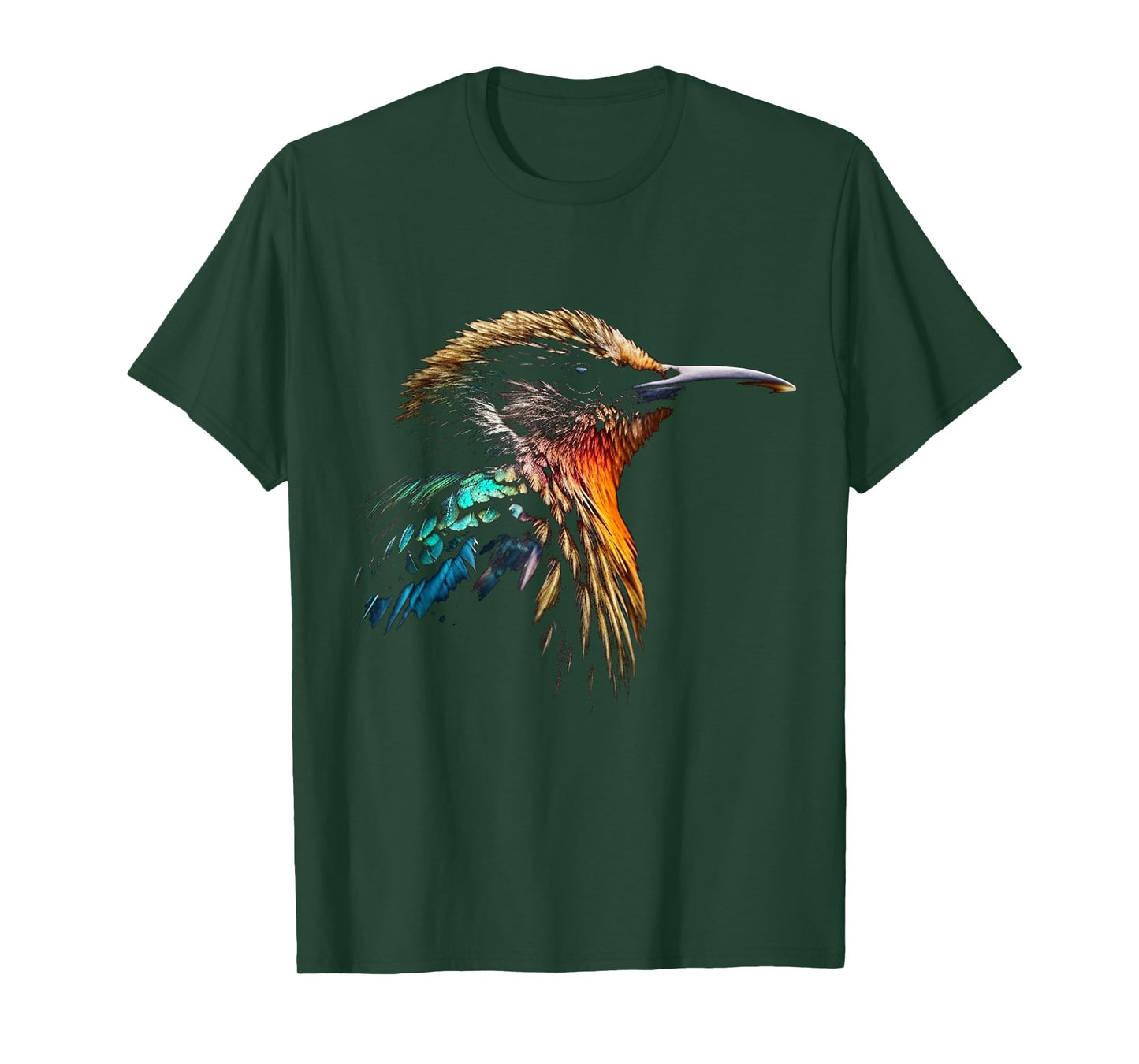 Bird Portrait Colourful Art Animal Motif Bird T-Shirt