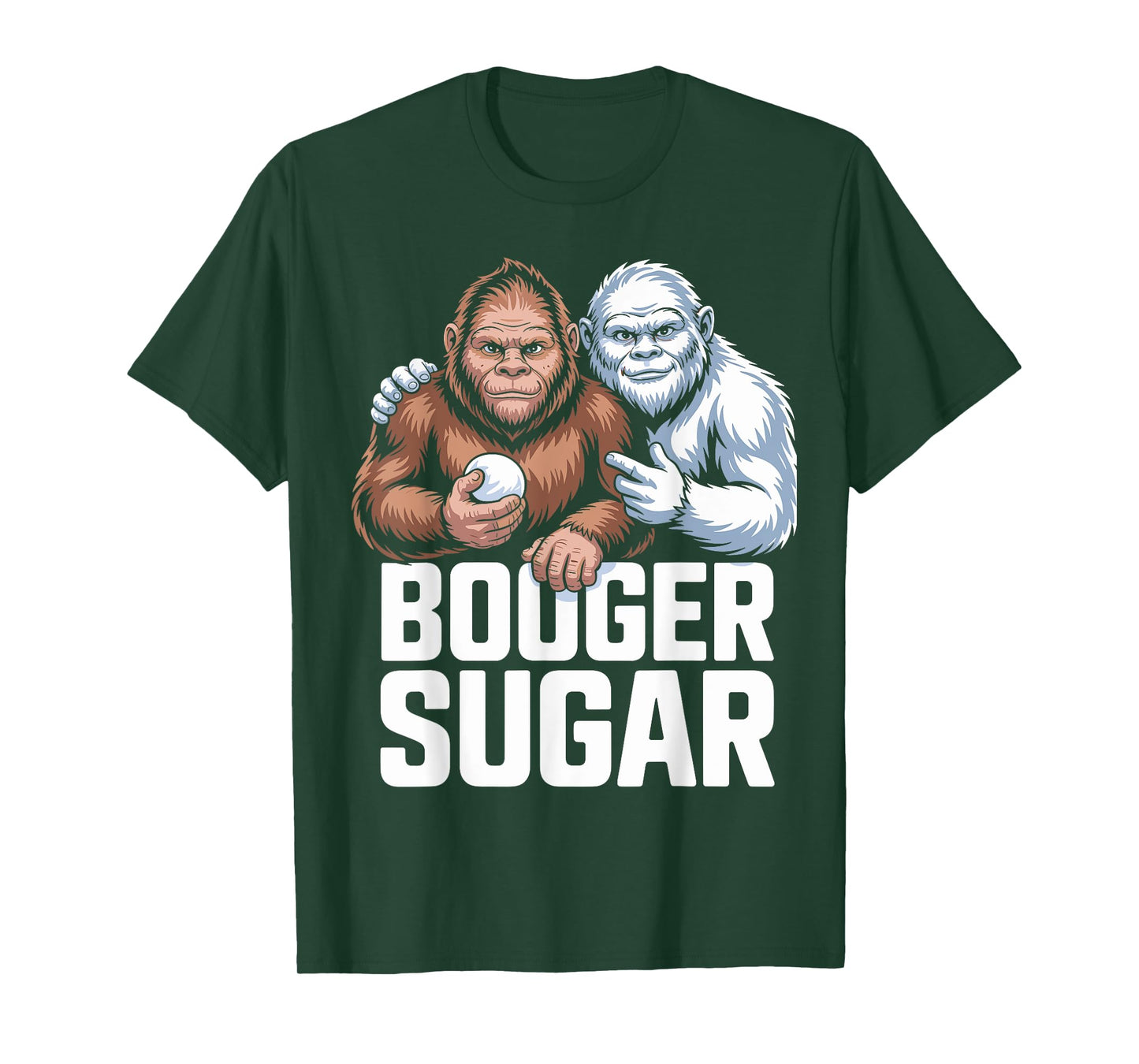 Booger Sugar Sasquatch Yeti Nose Beers Nose Nachos Selfi T-Shirt