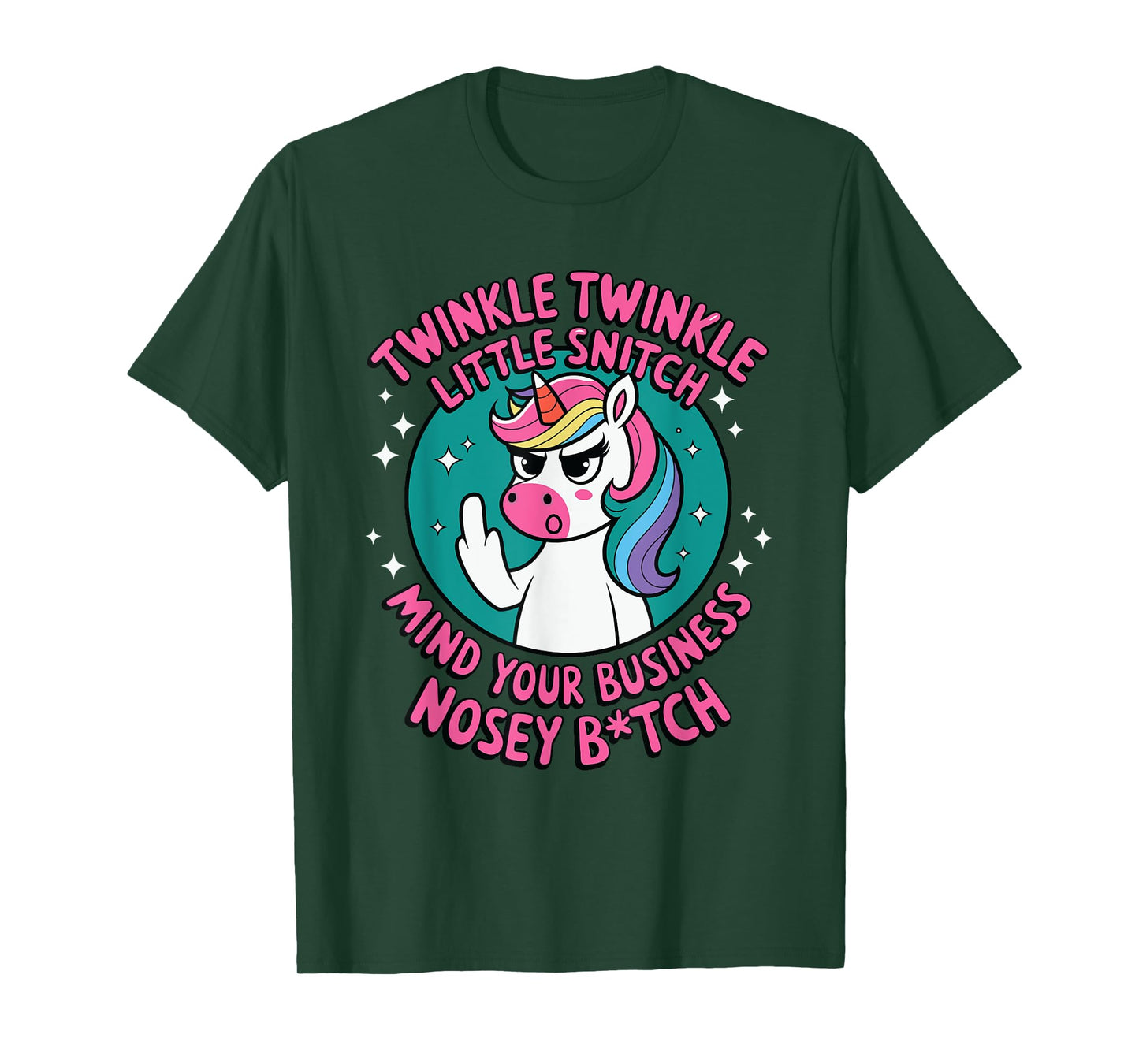 Funny Unicorn For Women Twinkle Twinkle Little Snitch T-Shirt