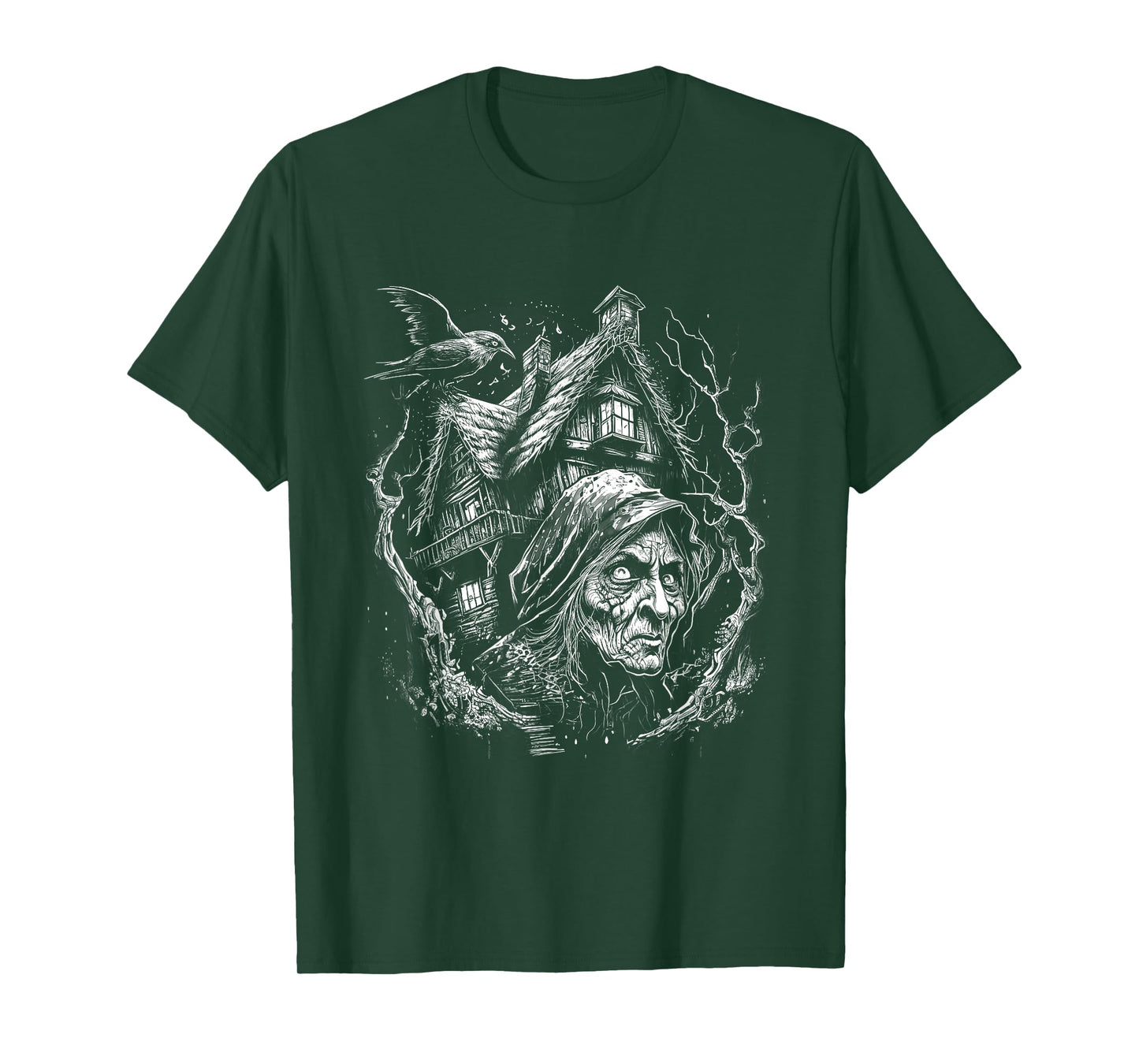 Walking House on Chicken Legs Slavic folklore Baba Yaga Art T-Shirt