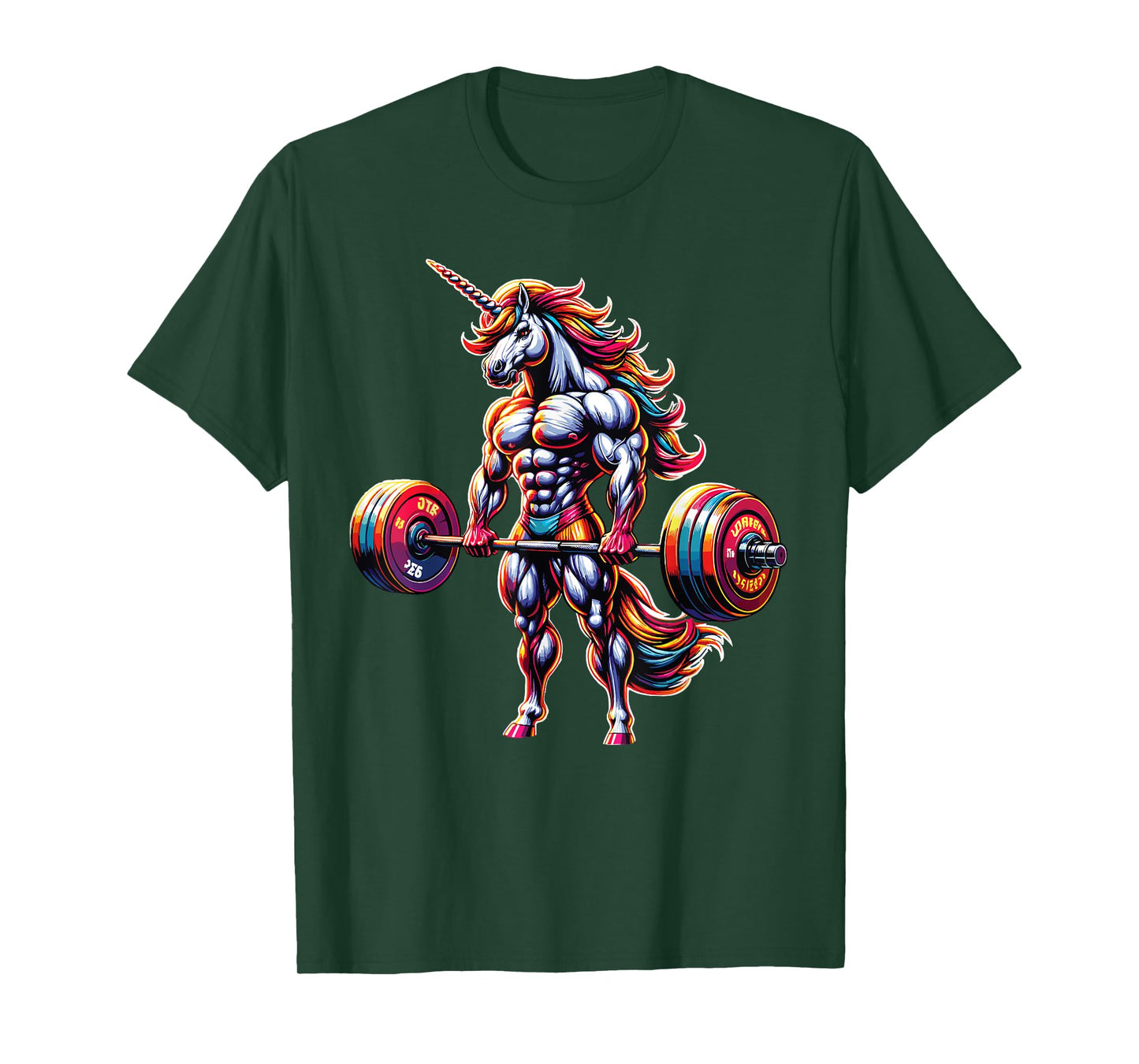 Unicorn Lifting Weights Fitness Lover Barbell Weightlifting T-Shirt