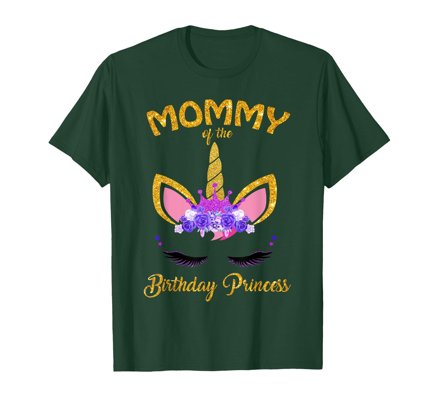 Mommy Of The Birthday Princess Unicorn Birthday Girl's Mom T-Shirt