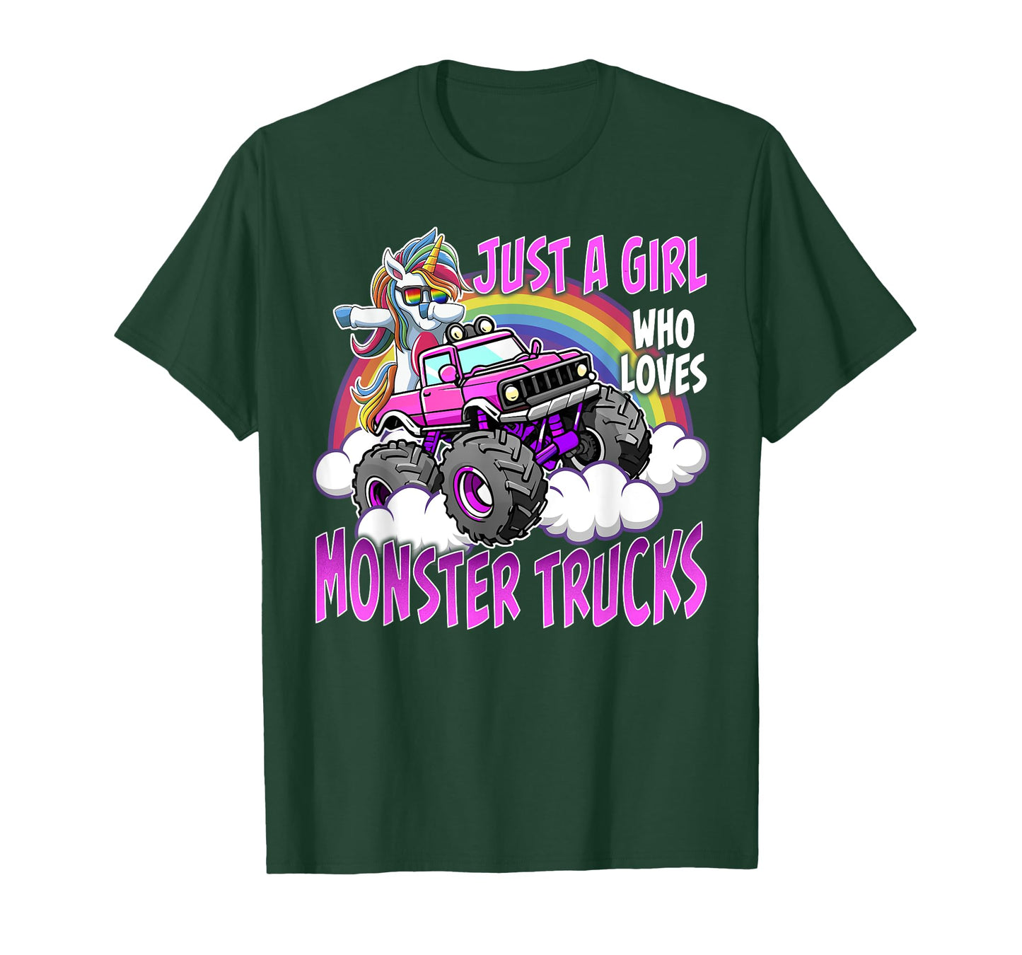 Monster Truck Unicorn Just a Girl Who Loves Monster Trucks T-Shirt