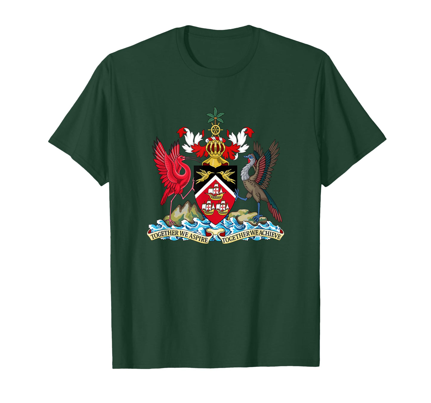 Trinidad & Tobago Coat Of Arms Emblem Symbol Birds T-Shirt T-Shirt