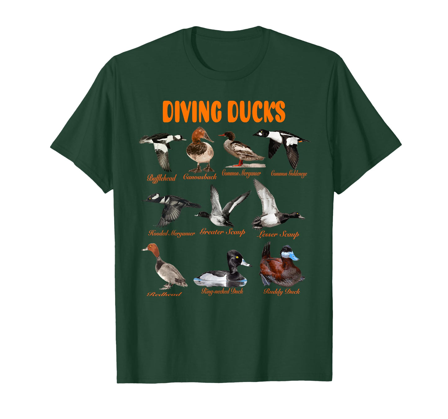 Diving Ducks Hunter Duck Hunting Trip Canvasback Merganser T-Shirt