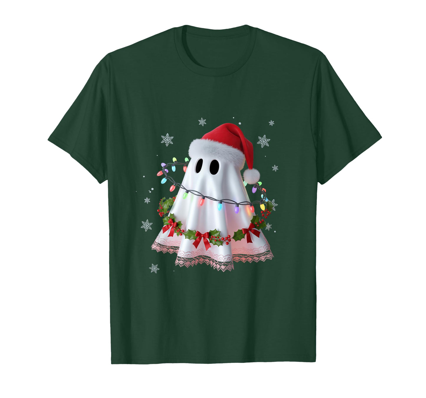 Ghost Christmas Santa Spooky Christmas T-Shirt