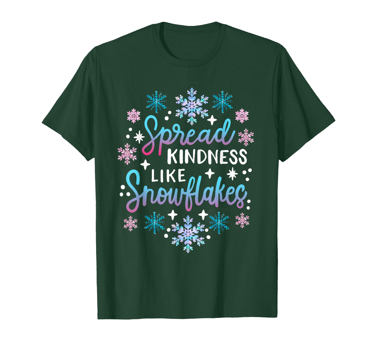 Spread Kindness Like Snowflakes Christmas Mental Health T-Shirt