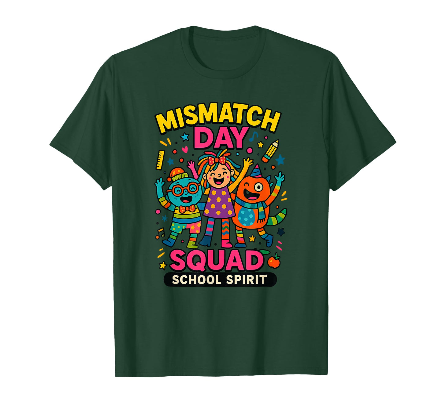 Mismatch Day Squad School Spirit Fall Semester Autumn Vibes T-Shirt