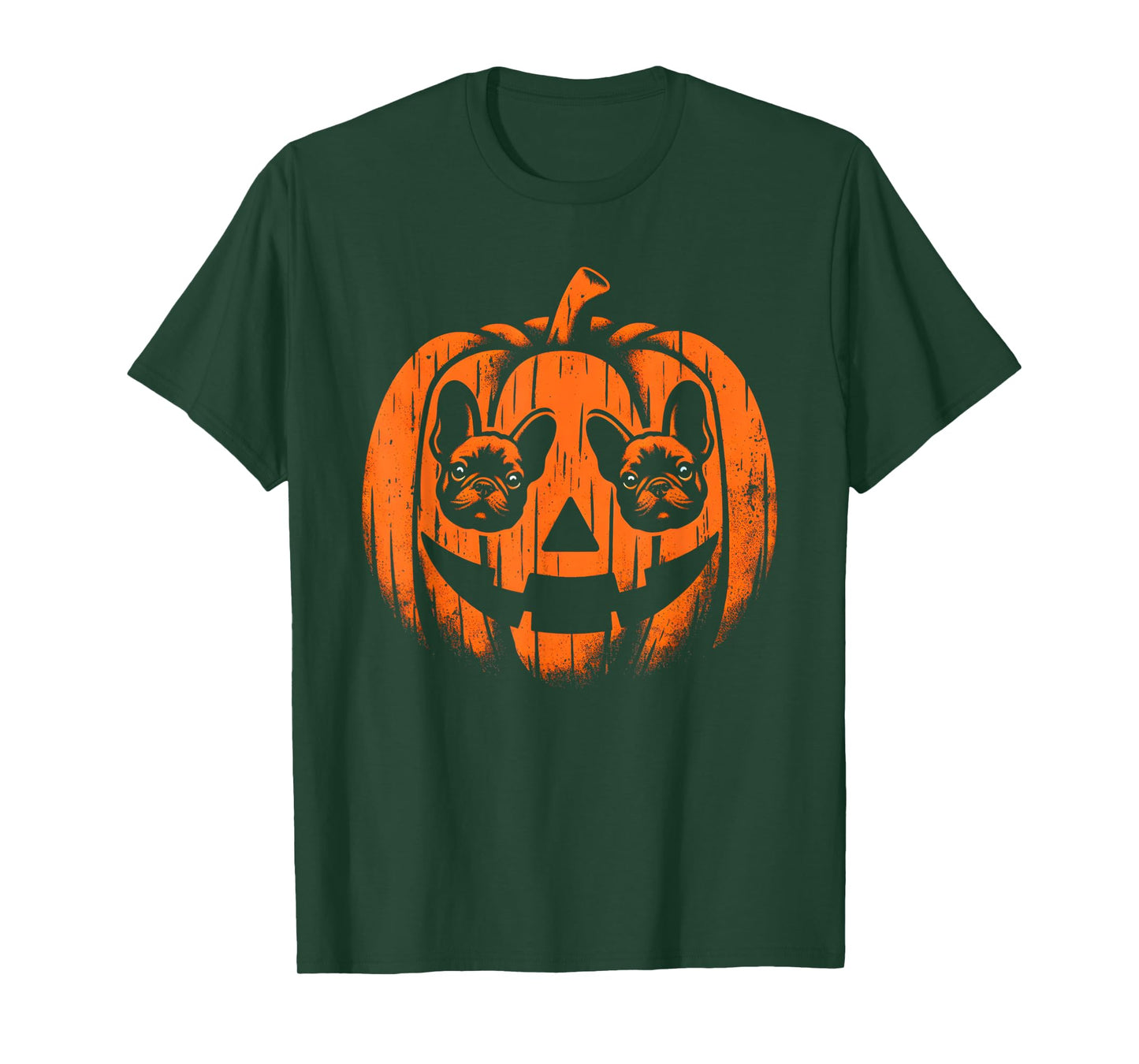 Dog Halloween French Bulldog Jack O Lantern Pumpkin T-Shirt for Men Women Kids