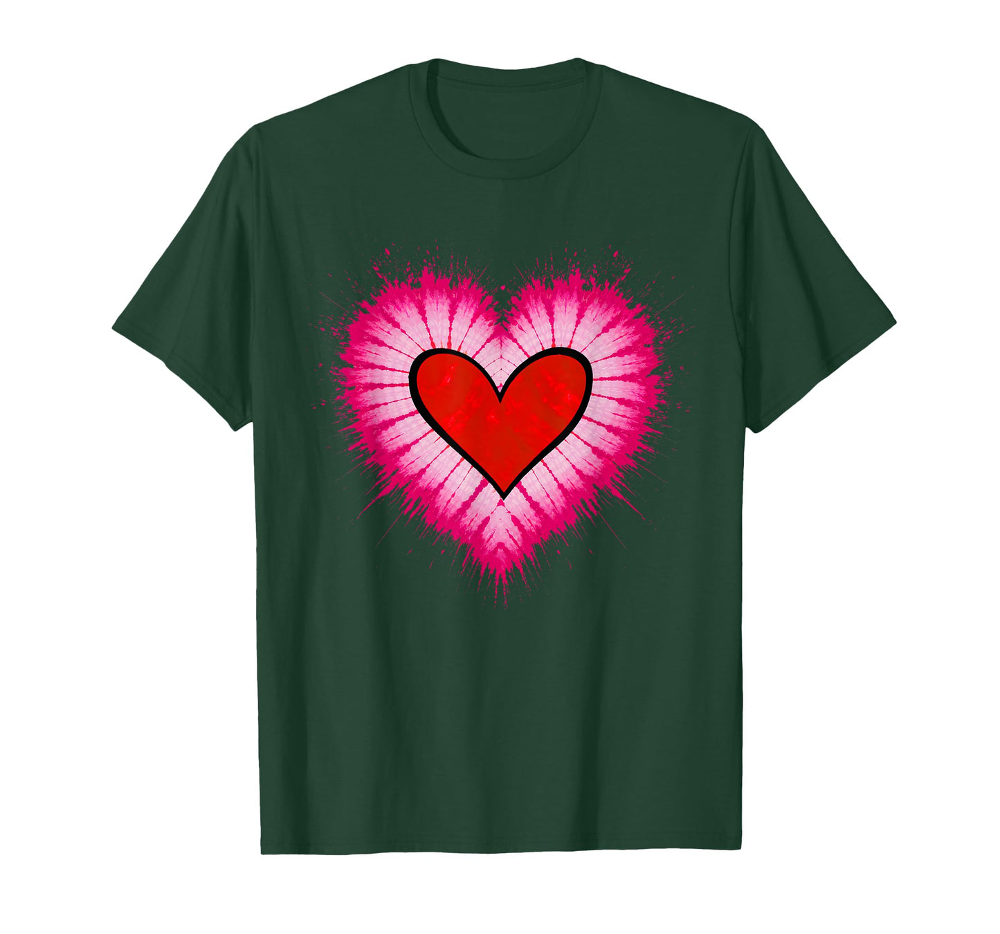 Retro Vintage Valentines Day Heart Tie Dye Mens Womens Kids T-Shirt