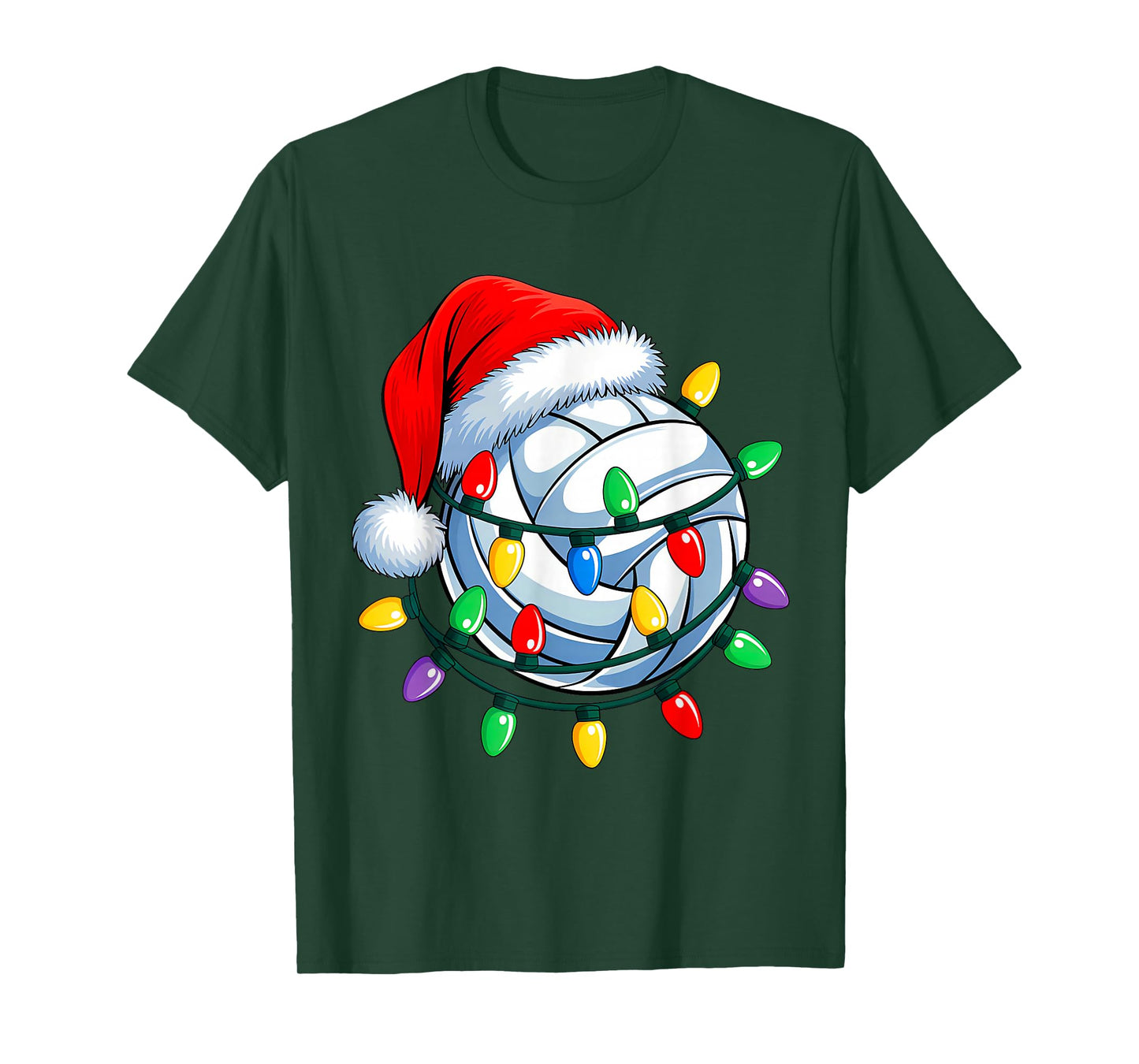 Christmas Volleyball Xmas Santa Sports Hat Mens Womens Kids T-Shirt