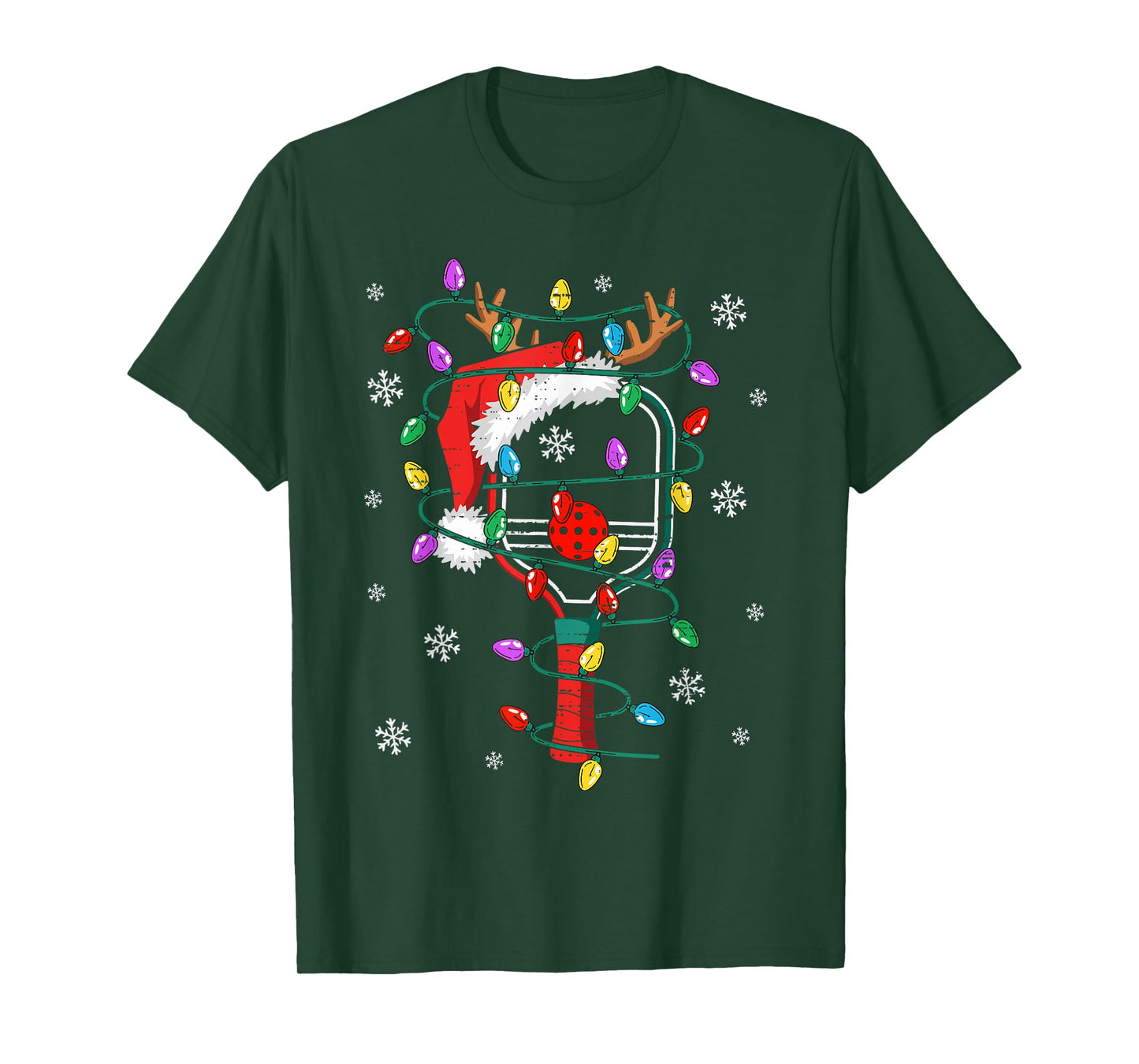Christmas Pickleball Xmas Santa Sports Hat Mens Womens Kids T-Shirt