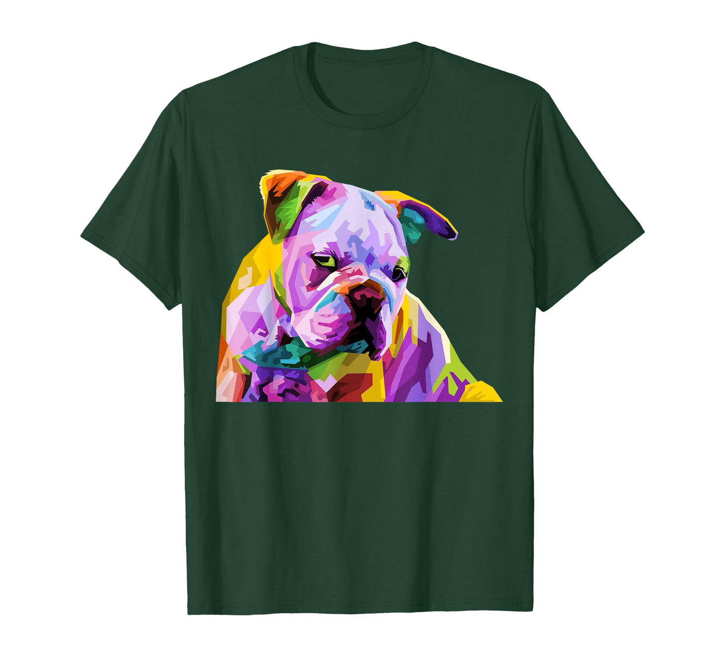 English British Bulldog Pop Art Portrait for Dog Owners T-Shirt