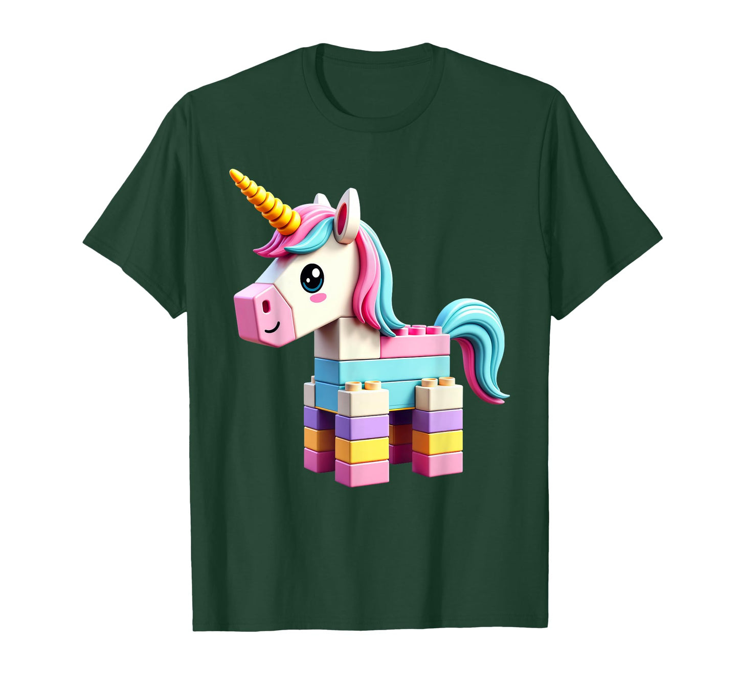 Master Builder Bricks Blocks Play Toys Unicorn T-Shirt