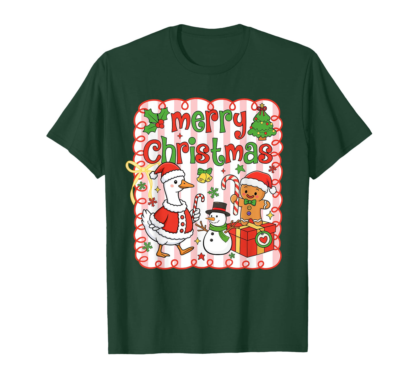 Merry Christmas Funny Merry Goosemas Christmas Silly Goose T-Shirt