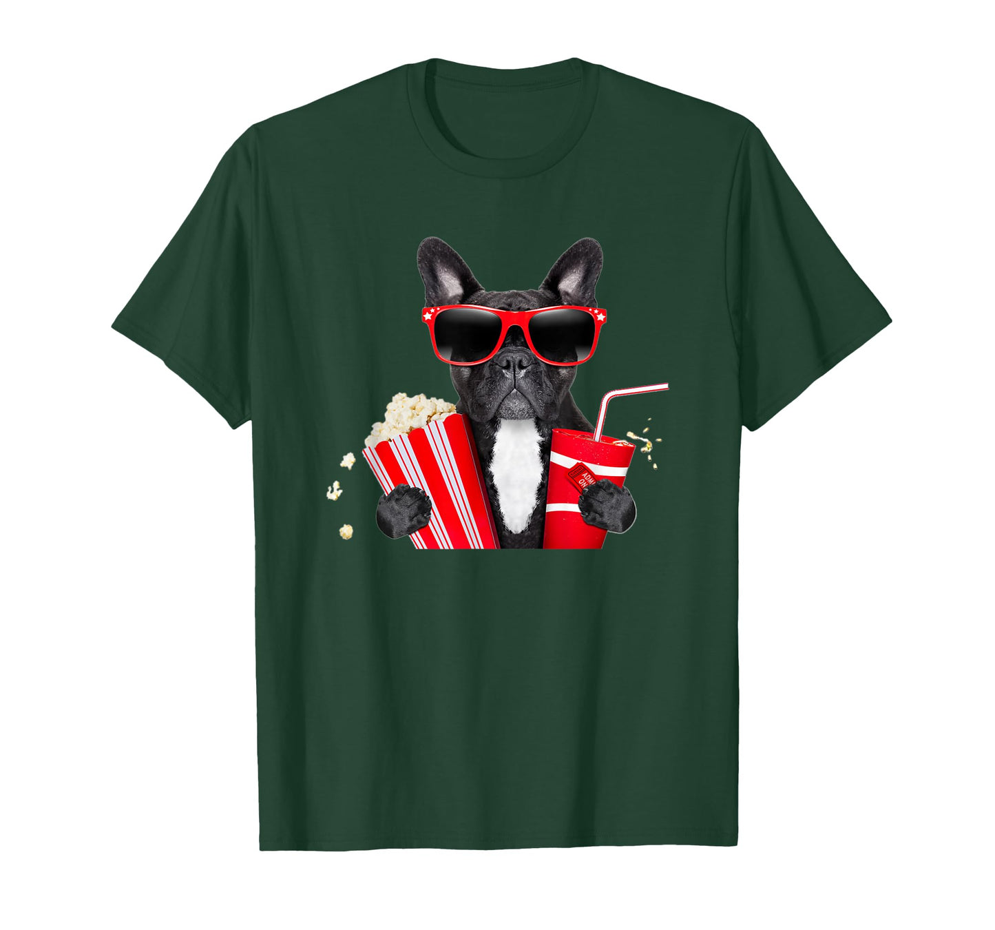 French Bulldog Sunglasses Movie Cinema Tshirt Dog Lover Gift T-Shirt