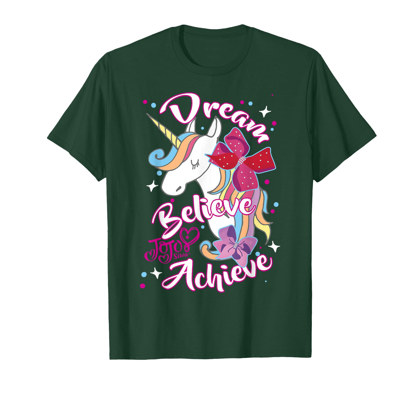 JoJo Siwa Dream Believe Achieve Unicorn T-Shirt