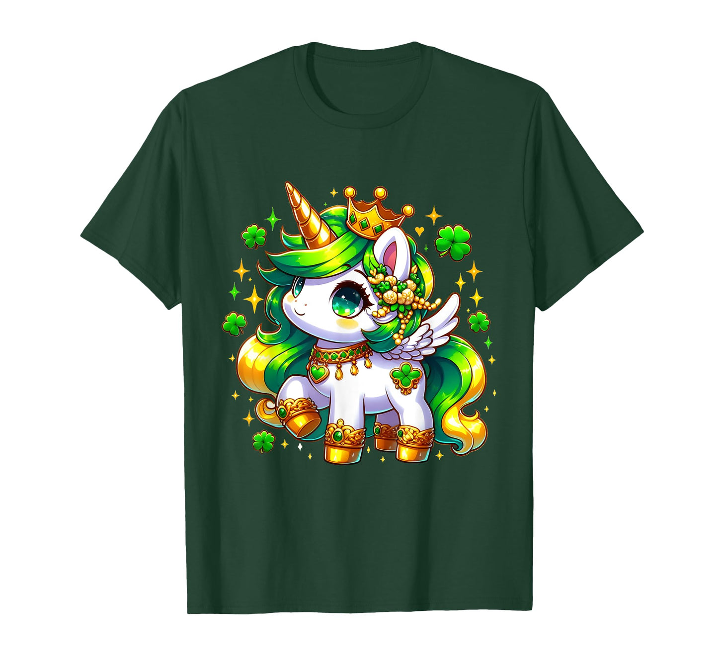 Cute Unicorn St Patricks Day Girls Kids Shamrock Lepricorn T-Shirt