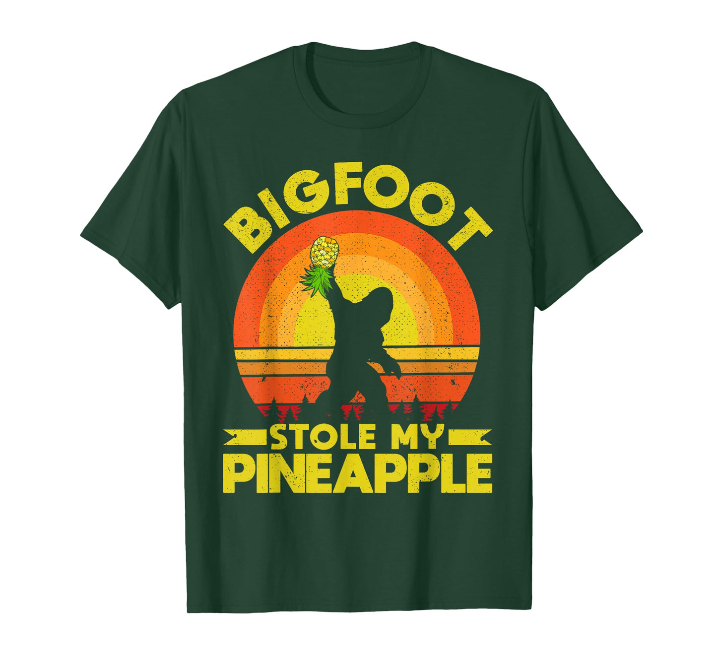 Bigfoot Stole My Pineapple Upside Down Pineapple Swinger T-Shirt
