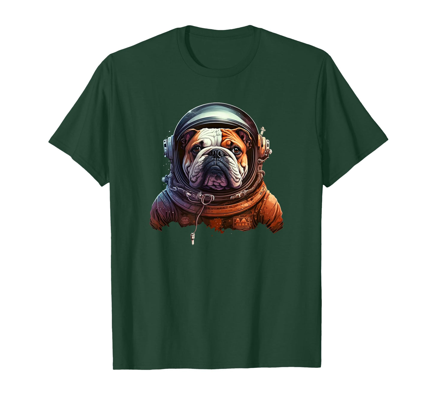 Funny Bulldog Dog Astronaut In the Space T-Shirt