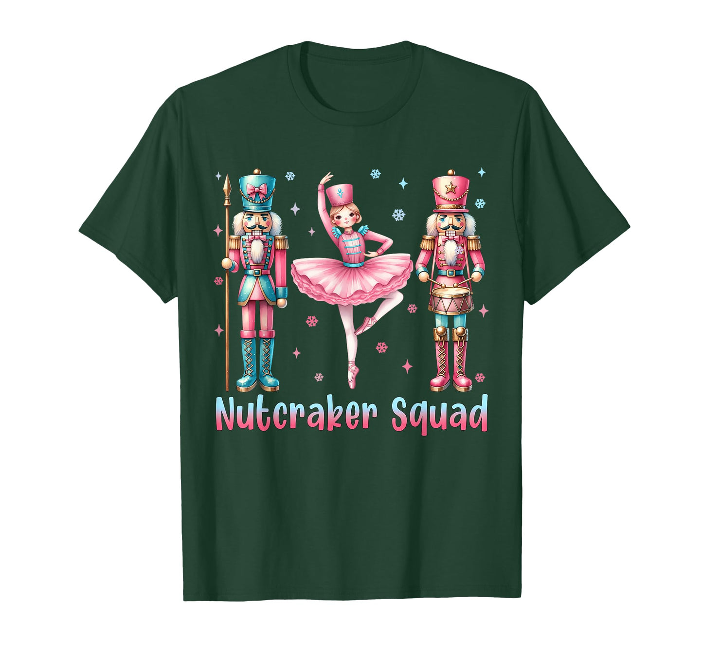 Nutcracker Squad Ballet Dance Merry Christmas Women Kid Girl T-Shirt