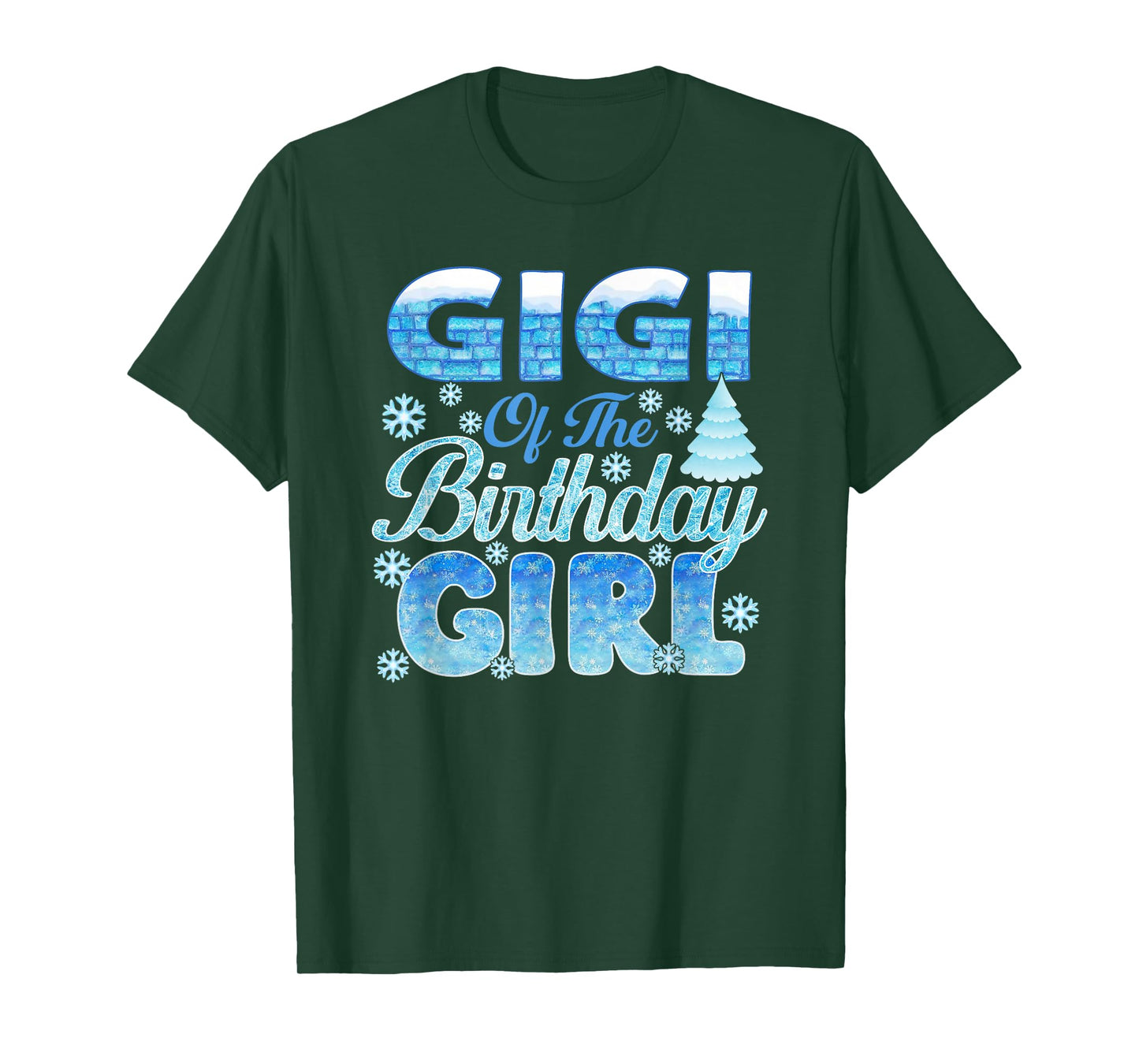 Gigi of The Birthday Girl Snowflakes Themed Matching T-Shirt