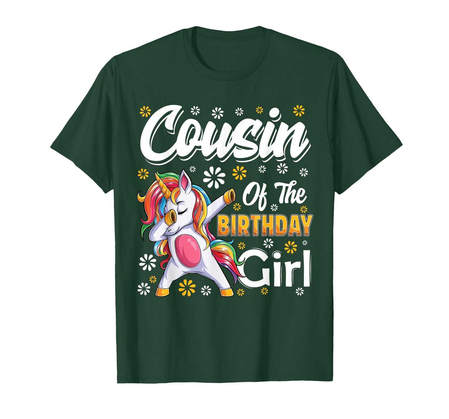 awesome dabbing unicorn birthday Cousin Family Matching T-Shirt