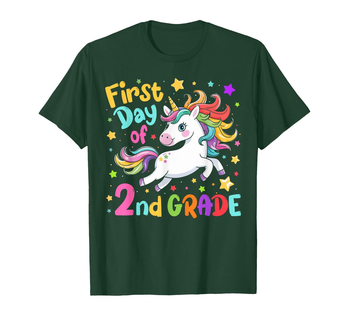 First Day Of 2nd Grade Second Grade Back To School Unicorn T-Shirt