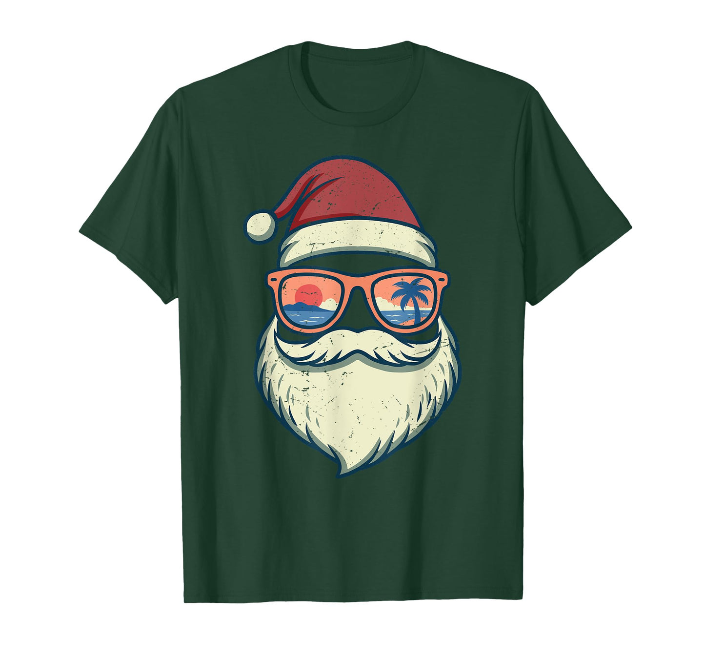 Santa Christmas In July Summer Hawaiian Christmas T-Shirt