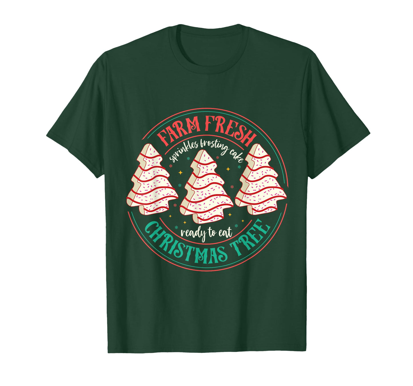 Farm Fresh Christmas Tree Cakes Unisex-Kids Black Christmas Tree Holiday T-Shirt