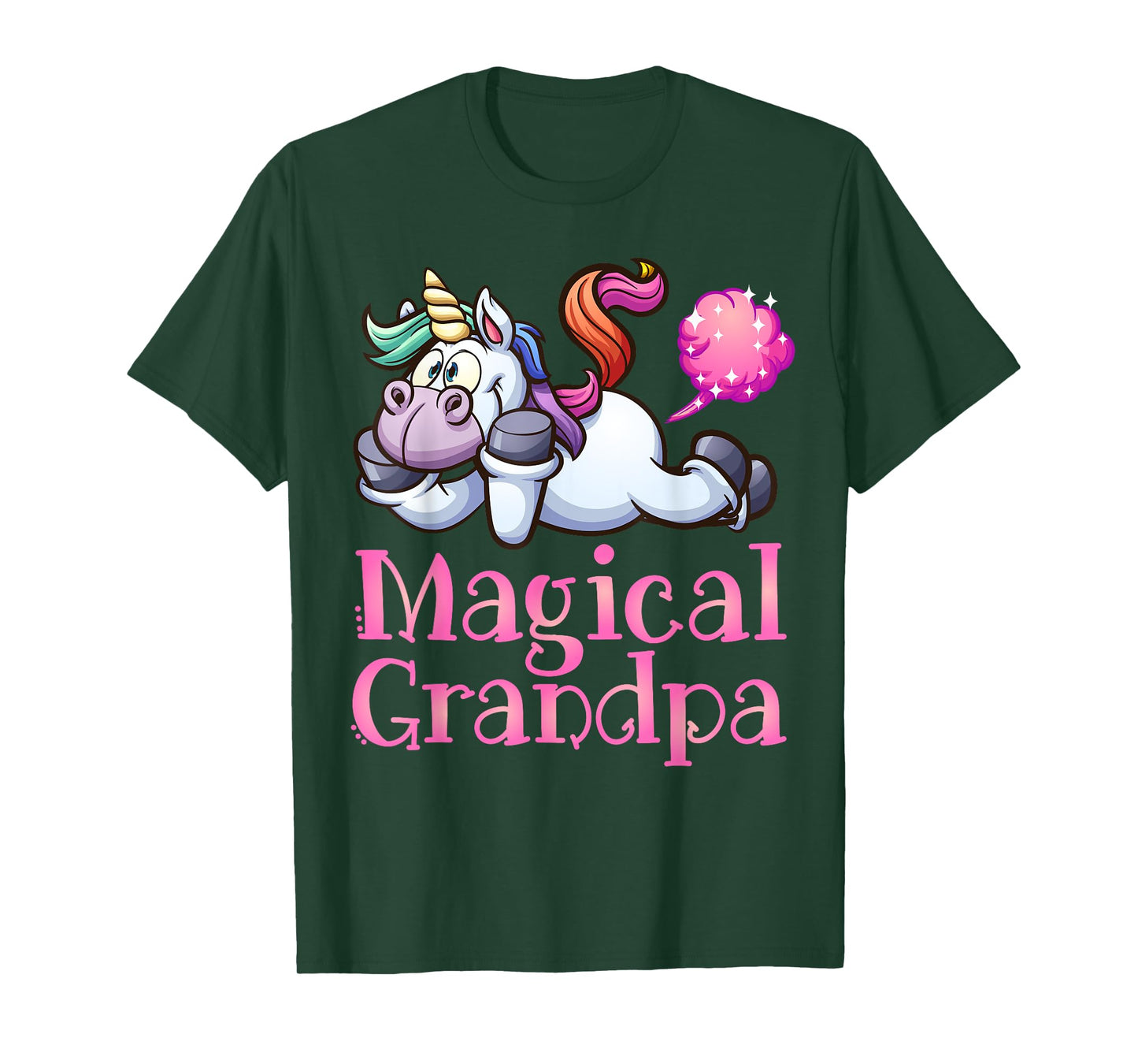 Funny Magical Grandpa, FARTING Rainbow Unicorn, Magic Gift