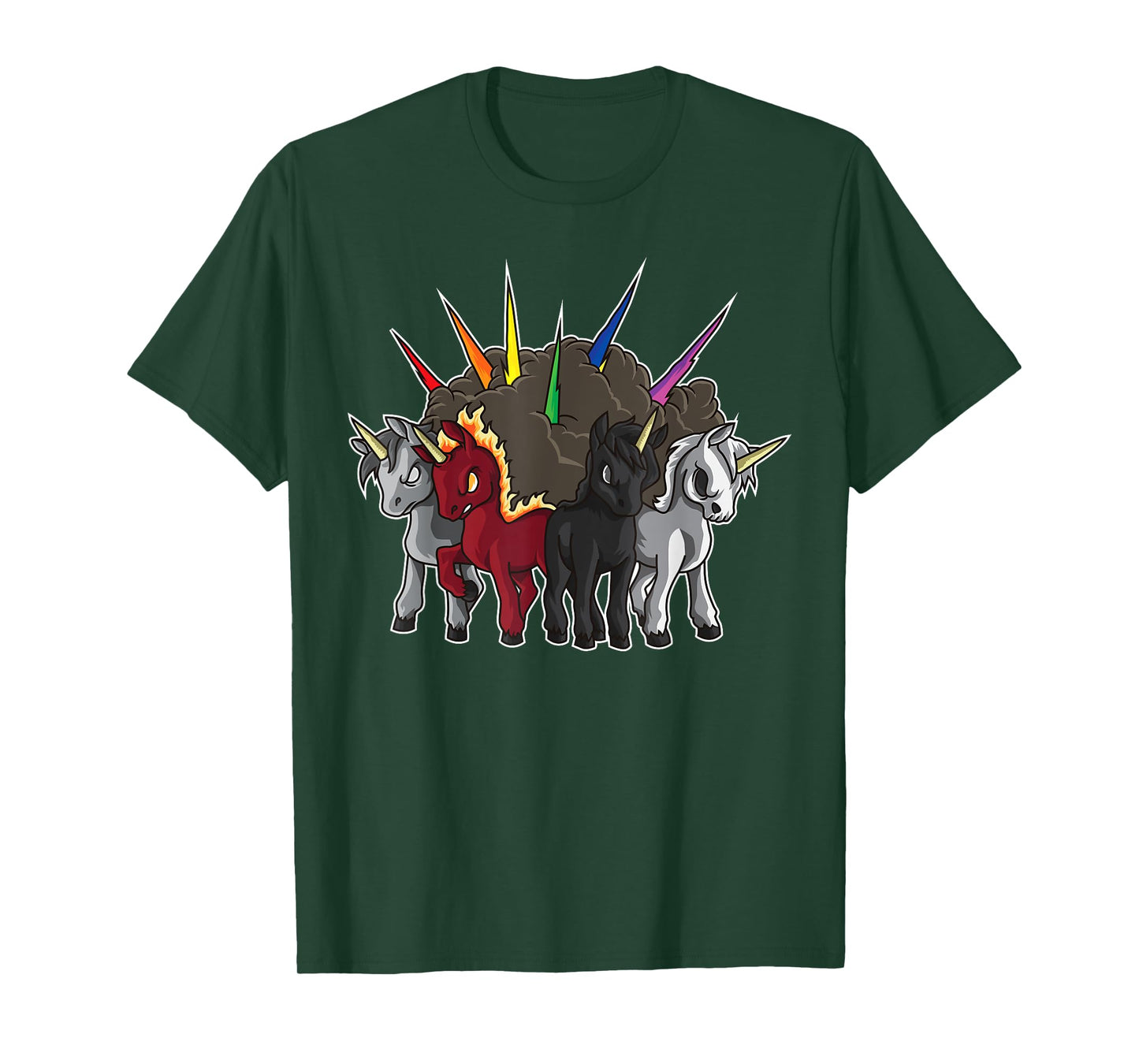 The Four Unicorns Of The Apocalypse - Horsemen Parody T-Shirt