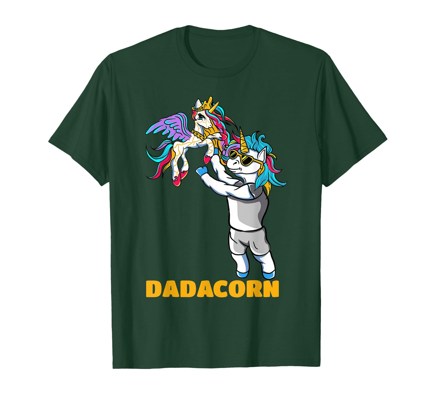 Dadacorn Unicorn Dad for a Family Daddy Fathers Day T-Shirt