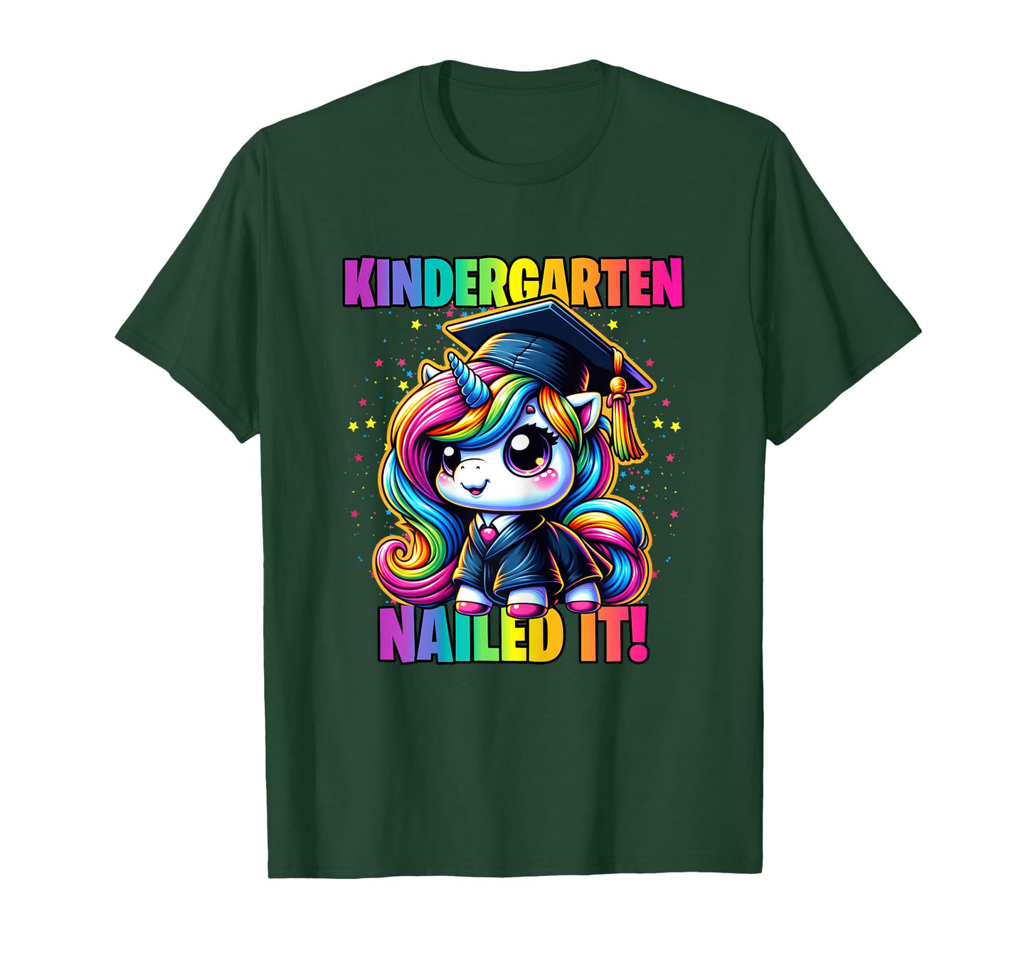 Graduation Kindergarten Unicorn Nailed It Girls Grad Magical T-Shirt