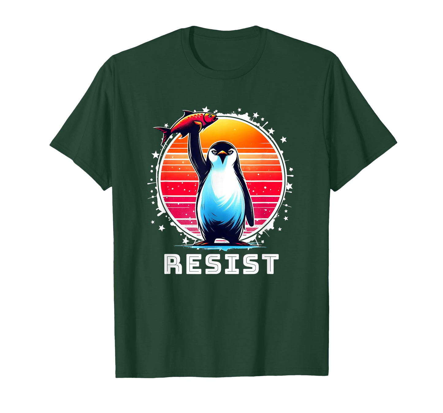 Resist Shirt Funny Resist Penguins Protest Against Tariffs T-Shirt
