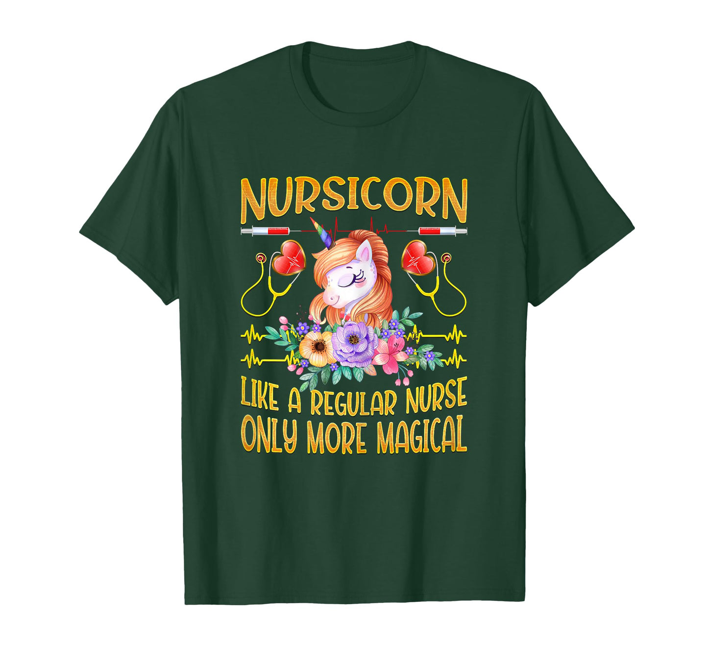Nursing Shirts For Nurses Funny, Nurse Unicorn Nursicorn T-Shirt