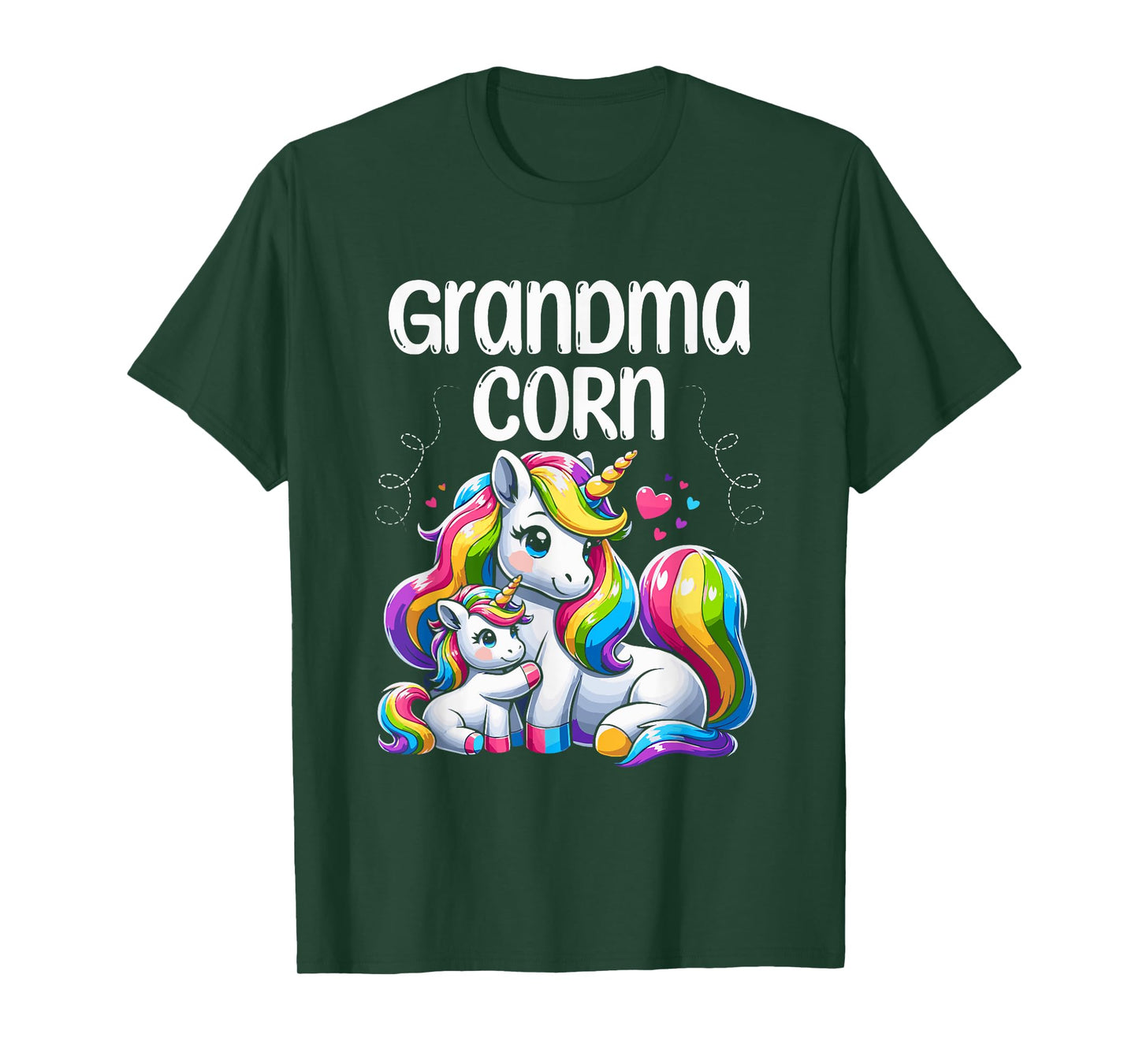 Grandma Corn Unicorn Mythical Creature Unicorns Grandmother T-Shirt