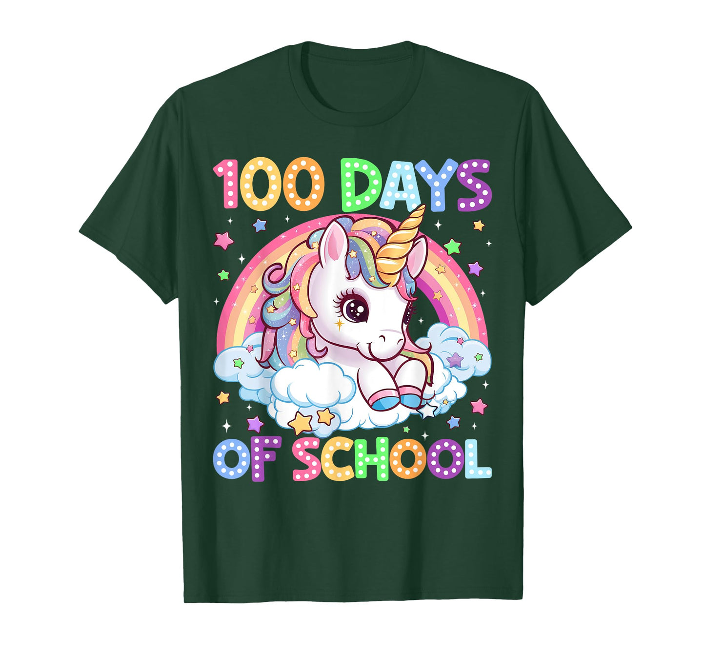 100 Days Of School Unicorn 100th Day Of School Teacher Kids T-Shirt