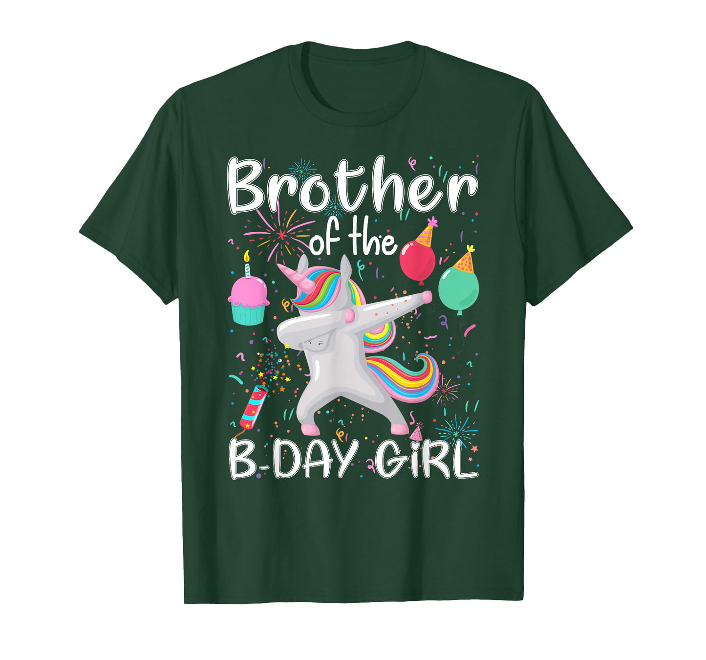 Brother of The Birthday Girl Unicorn Dabbing Party T-Shirt