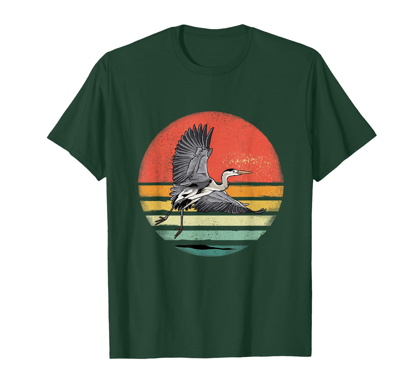 Retro Vintage Heron Lover Nature Heron Bird Watcher T-Shirt