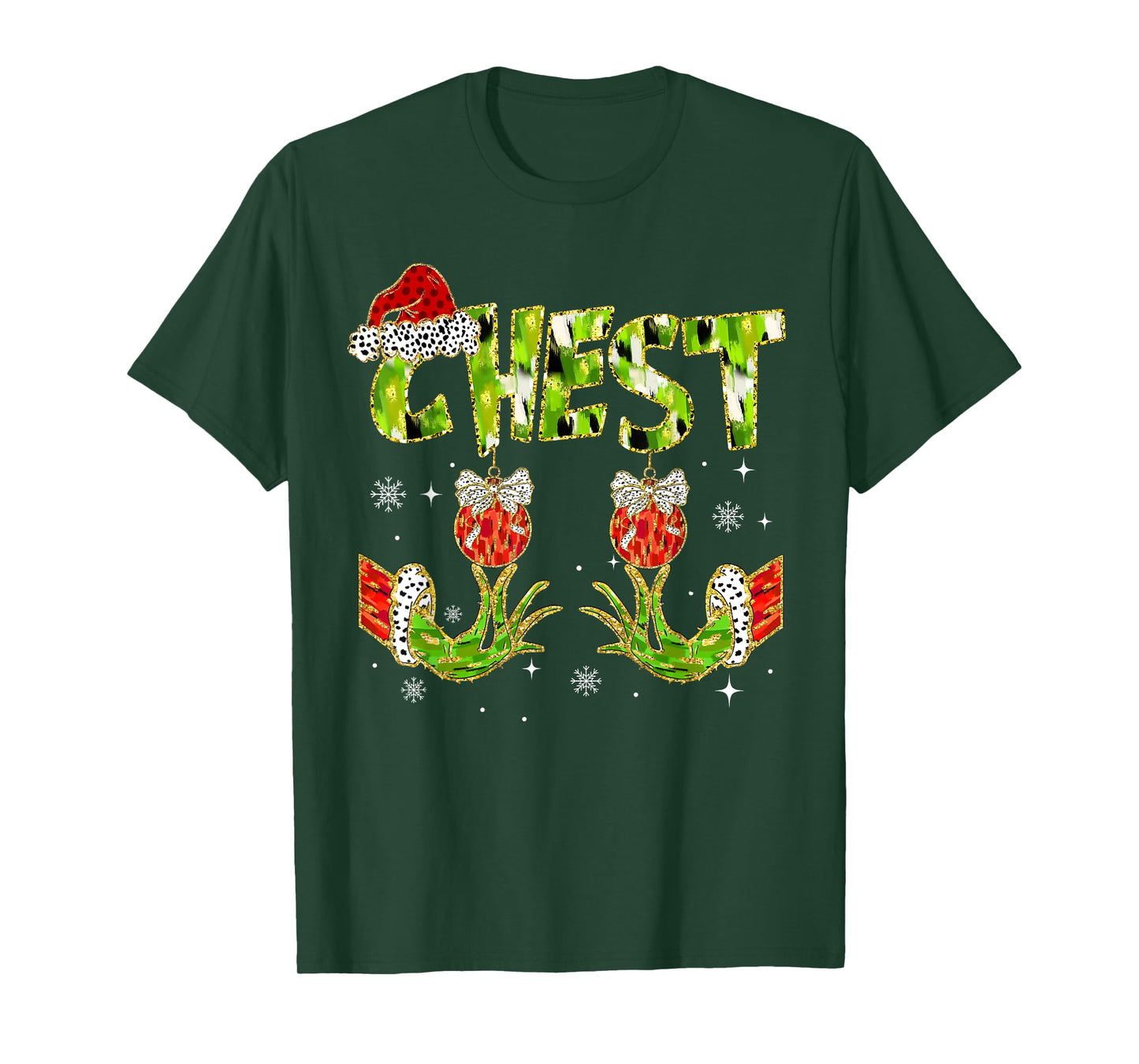 Chest Nuts Matching Chestnuts Funny Christmas Couples Women T-Shirt