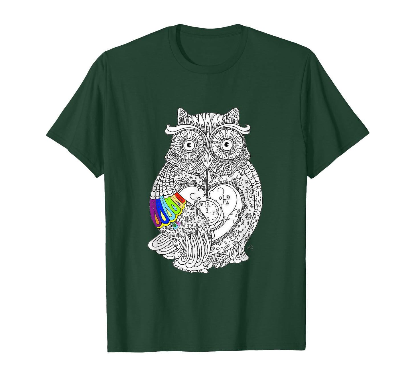Owl coloring t shirt - adult coloring books t shirt T-Shirt