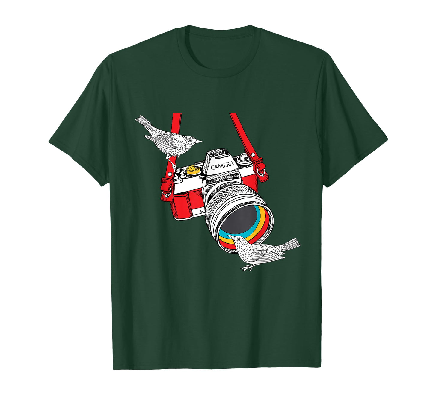 Birdology a Bird on a Vintage Camera for Bird Photographer T-Shirt