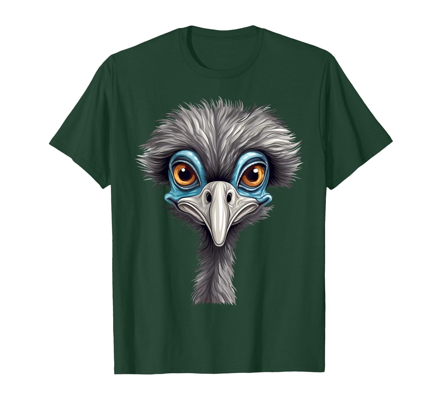Funny Emu Lover Animal Face Ostrich T-Shirt