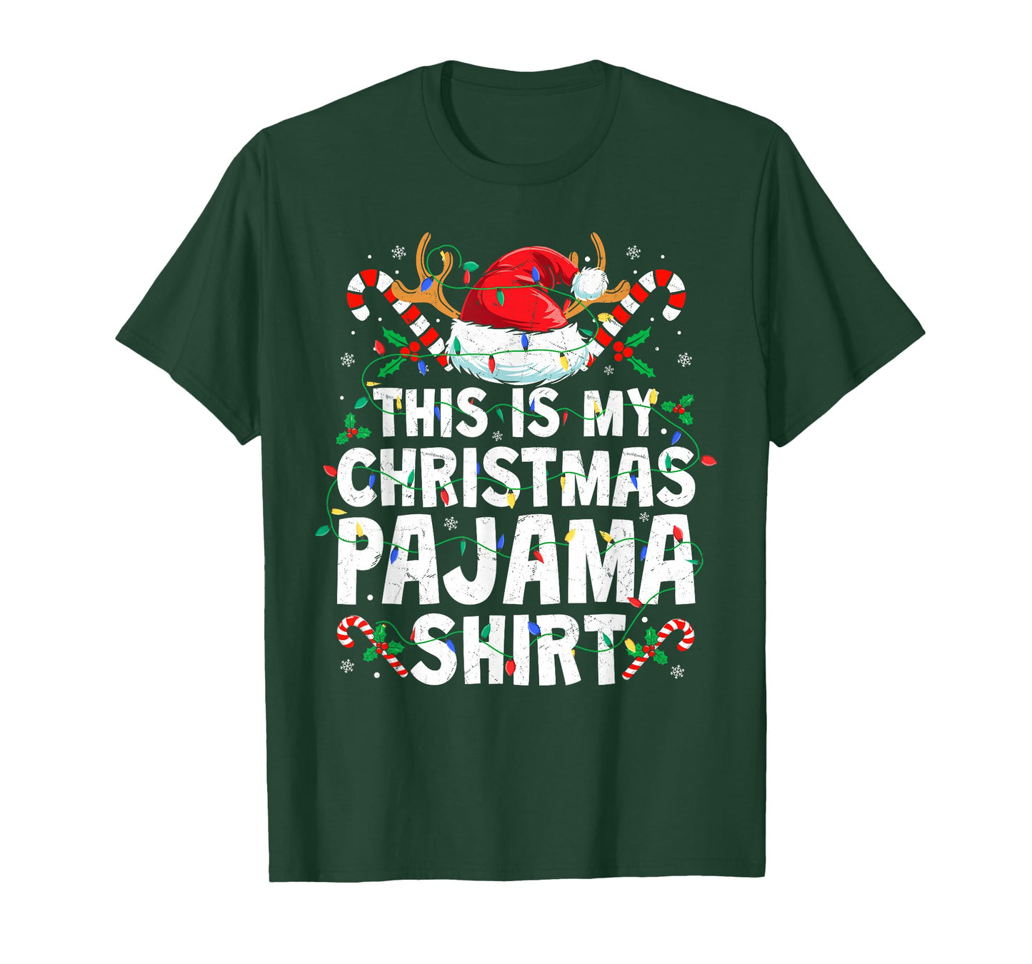 Christmas for Men Women This is My Christmas Pajama Shirt T-Shirt