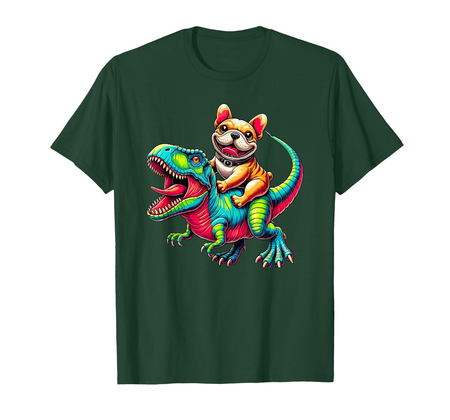 Dinosaur T-Rex French Bulldog Tyrannosaurus Rex Frenchie T-Shirt for Men Women Kids