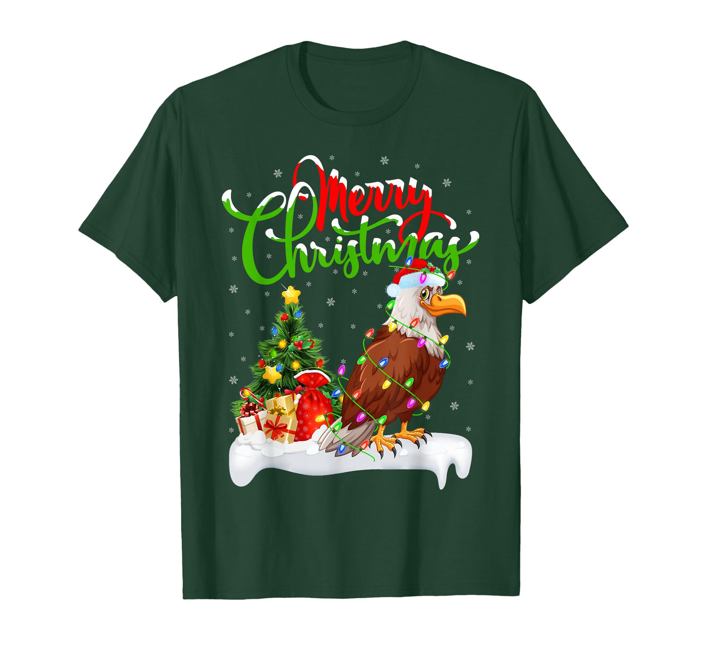 Bald Eagle Bird Lover Xmas Lighting Bald Eagle Christmas T-Shirt