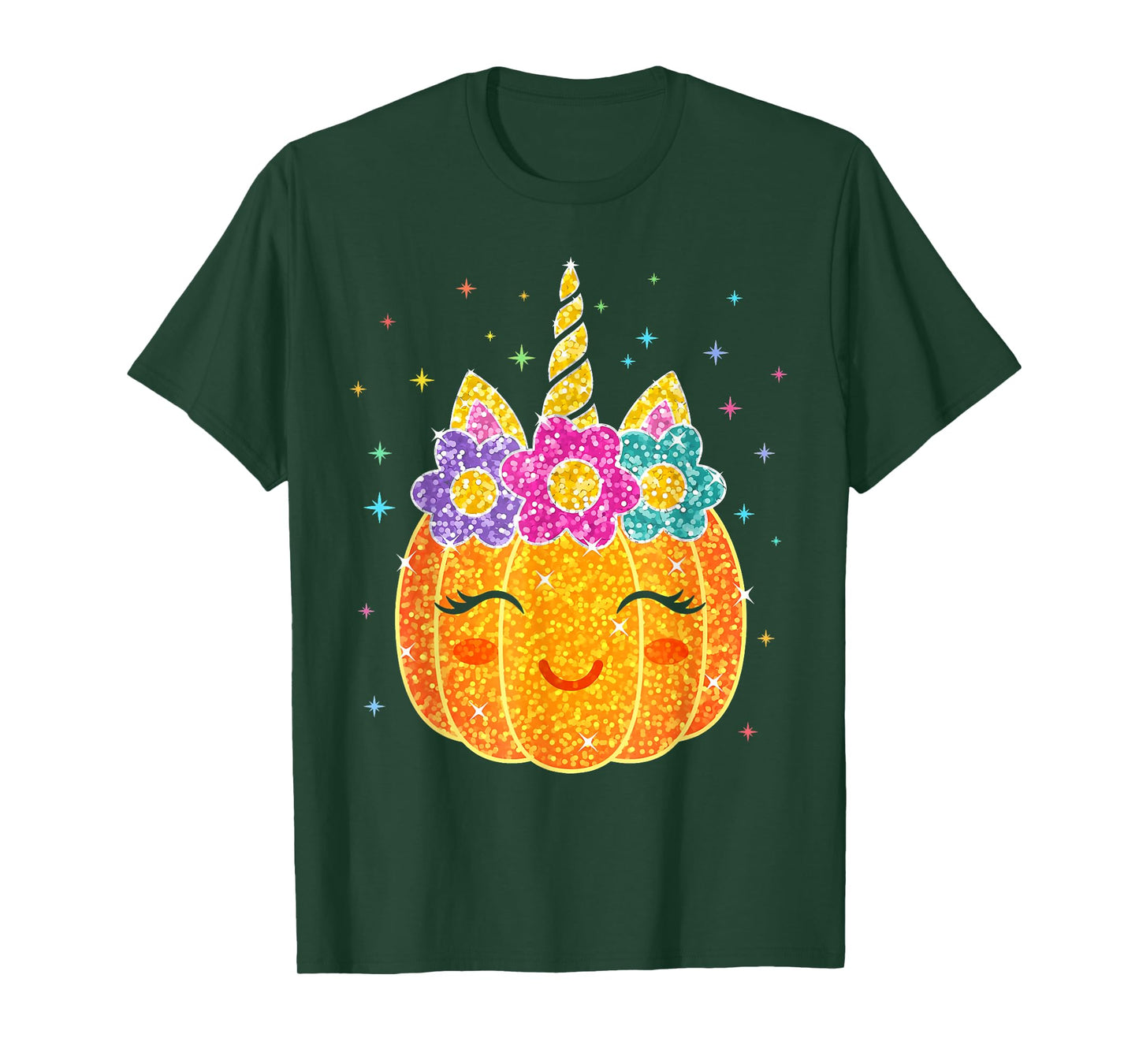 Cute Unicorn Pumpkin Halloween Costume for Girl Kids Toddler T-Shirt