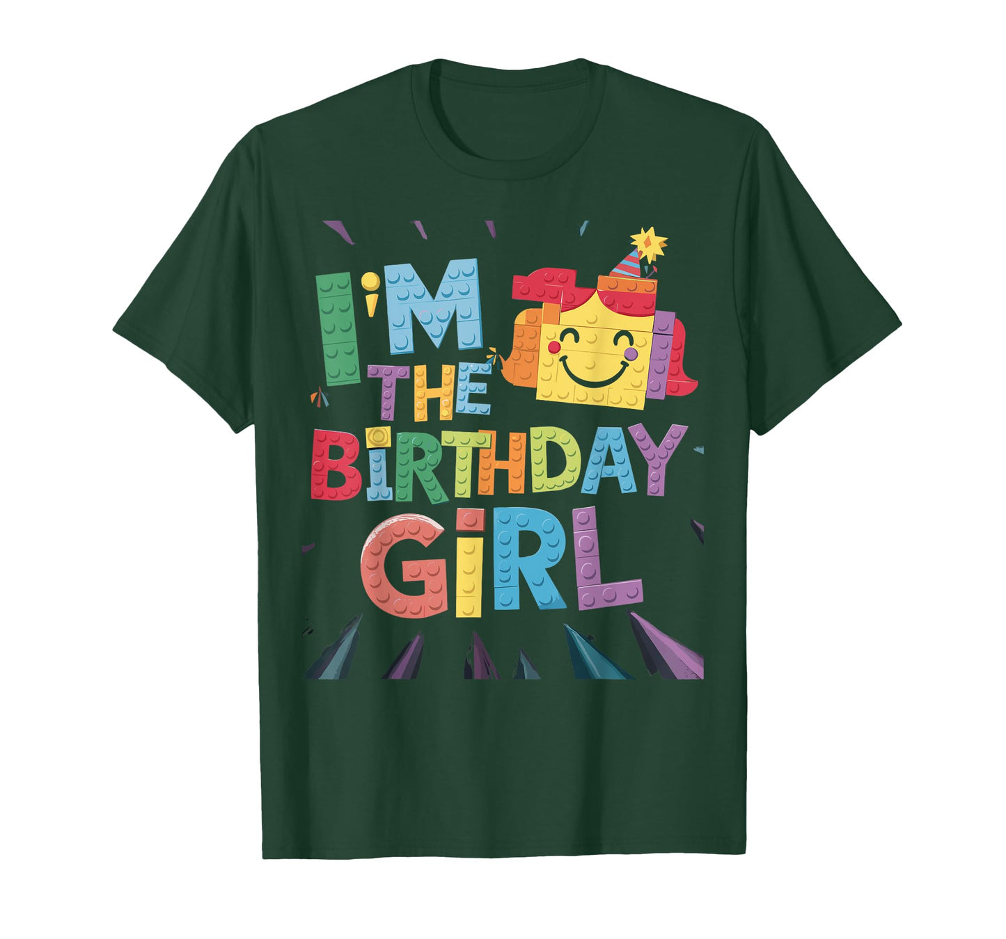 Im The Birthday Girl Building Brick Family Matching T-Shirt